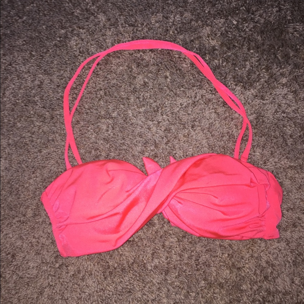Bright Pink Strapless Wrap Top